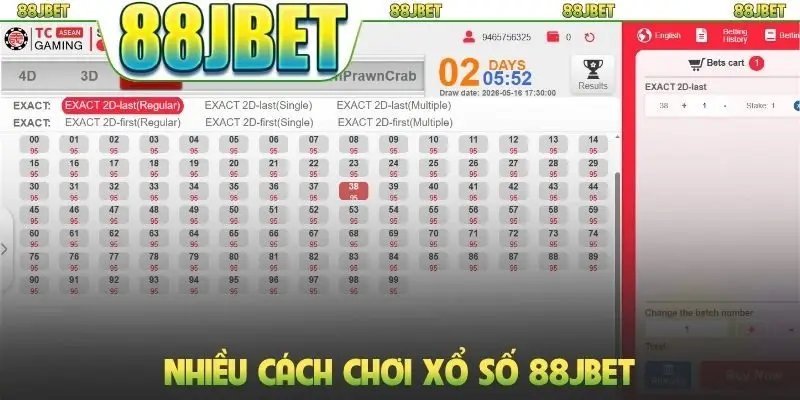 Nhiều cách chơi xổ số 88jbet